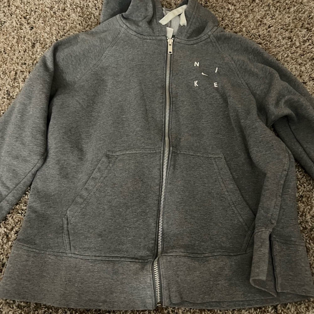 Nike Kids Charcoal Zip-Up Hoodie